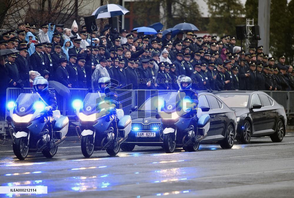 military parade on the occasion of 100th anniversary of Czechoslovakia's establishment, soldiers