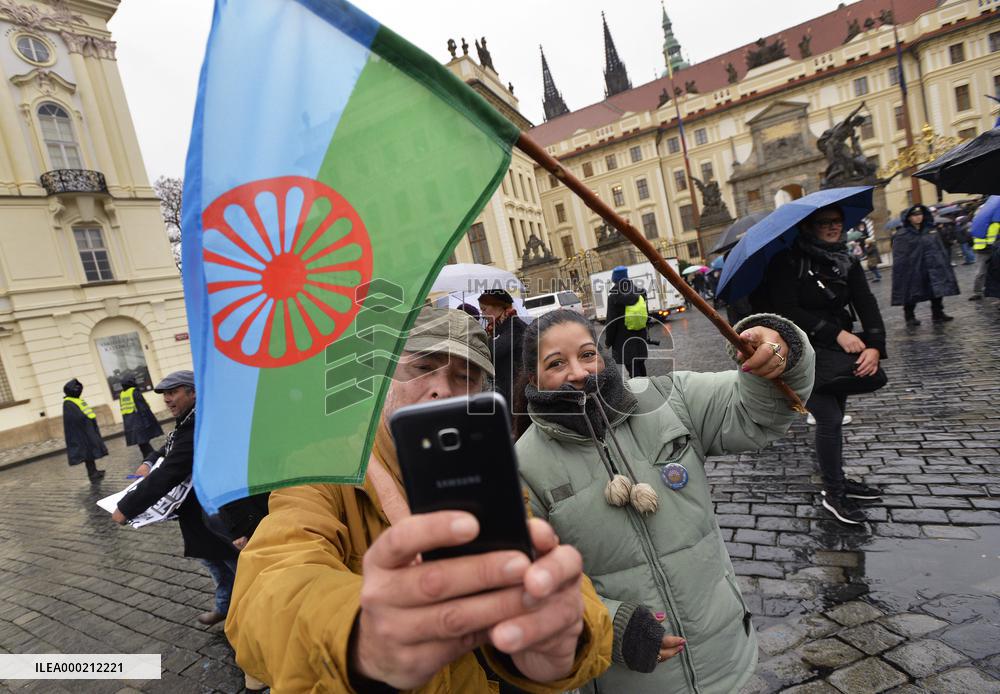 Roma Pride 2018 in Prague, flag of the Romani people