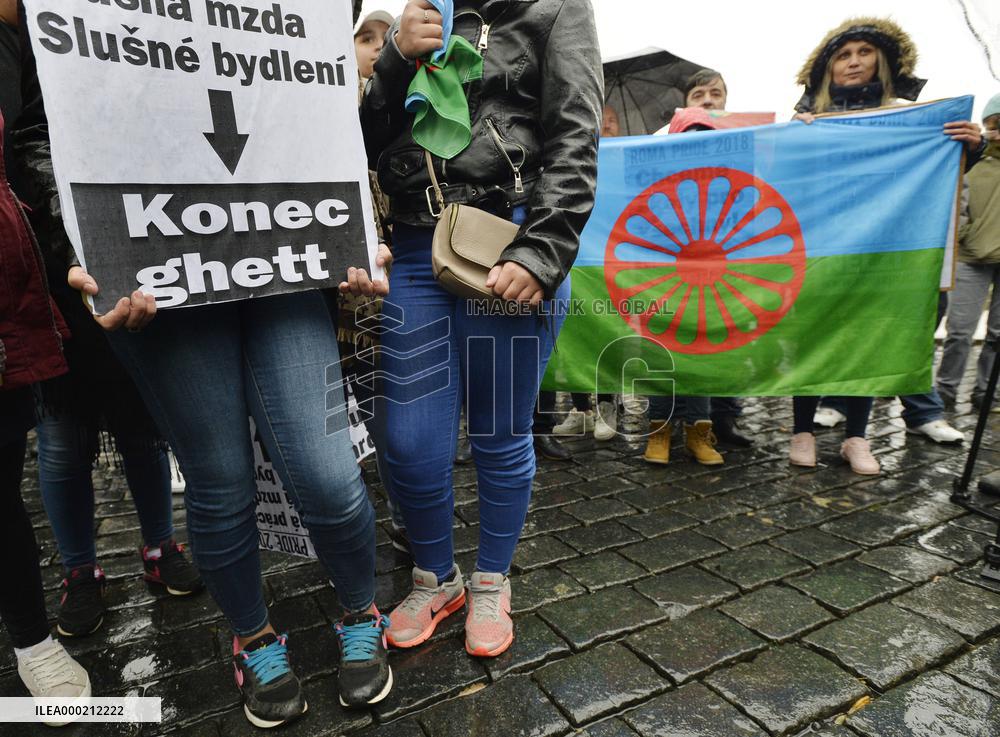 Roma Pride 2018 in Prague, flag of the Romani people