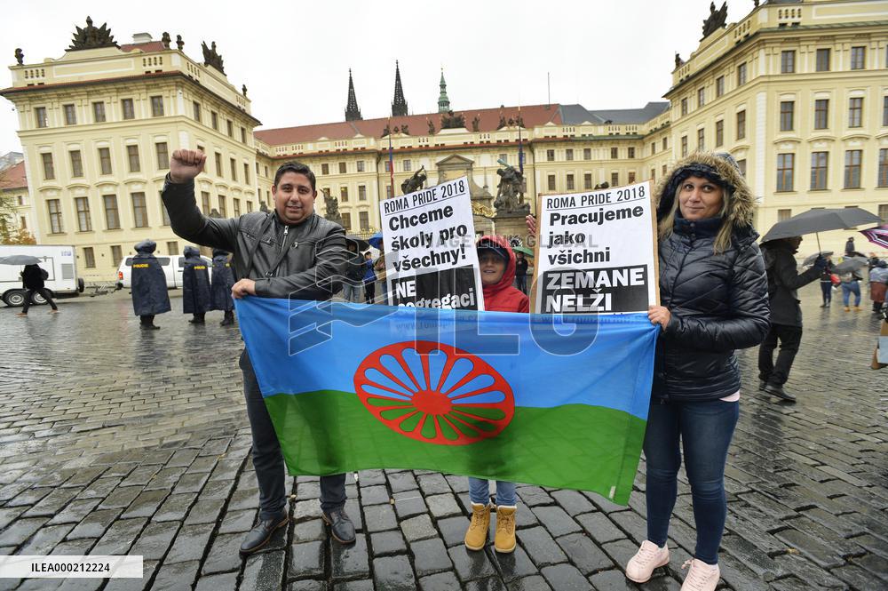 Roma Pride 2018 in Prague, flag of the Romani people