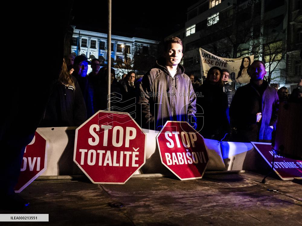 protest against PM Andrej Babis
