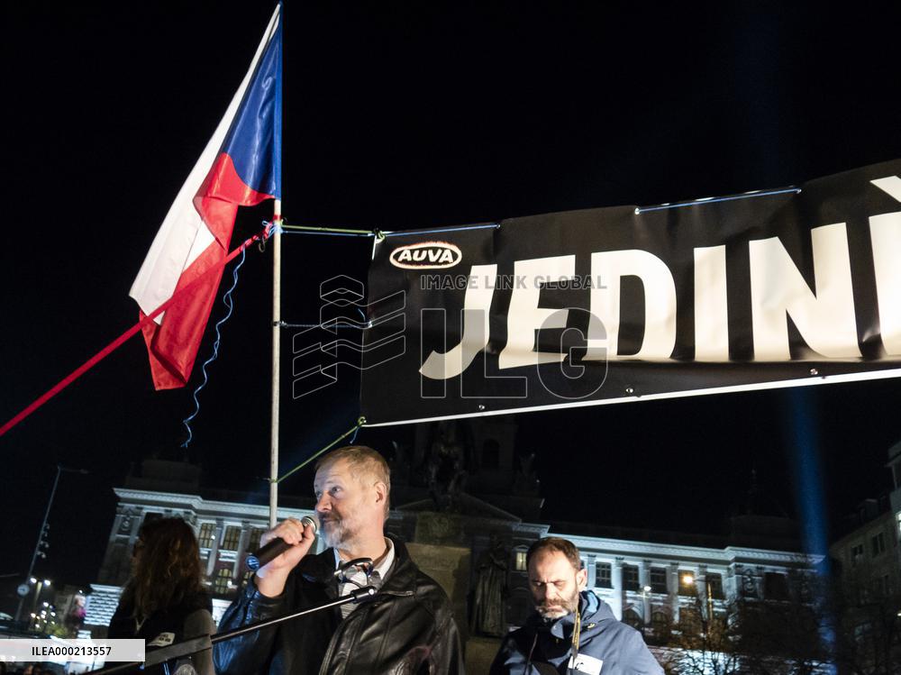 protest against PM Andrej Babis
