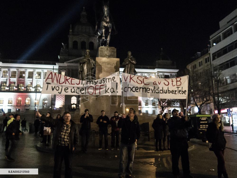 protest against PM Andrej Babis