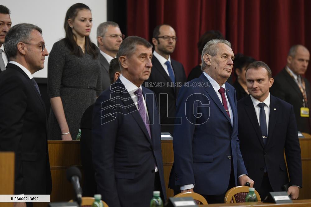 Andrej Babis, Milos Zeman, Lubomir Metnar, Vladimir Krulis