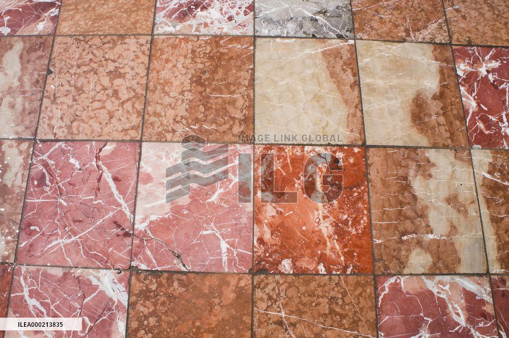 Tirana, Skanderbeg Square, marble floor, pavement, stone