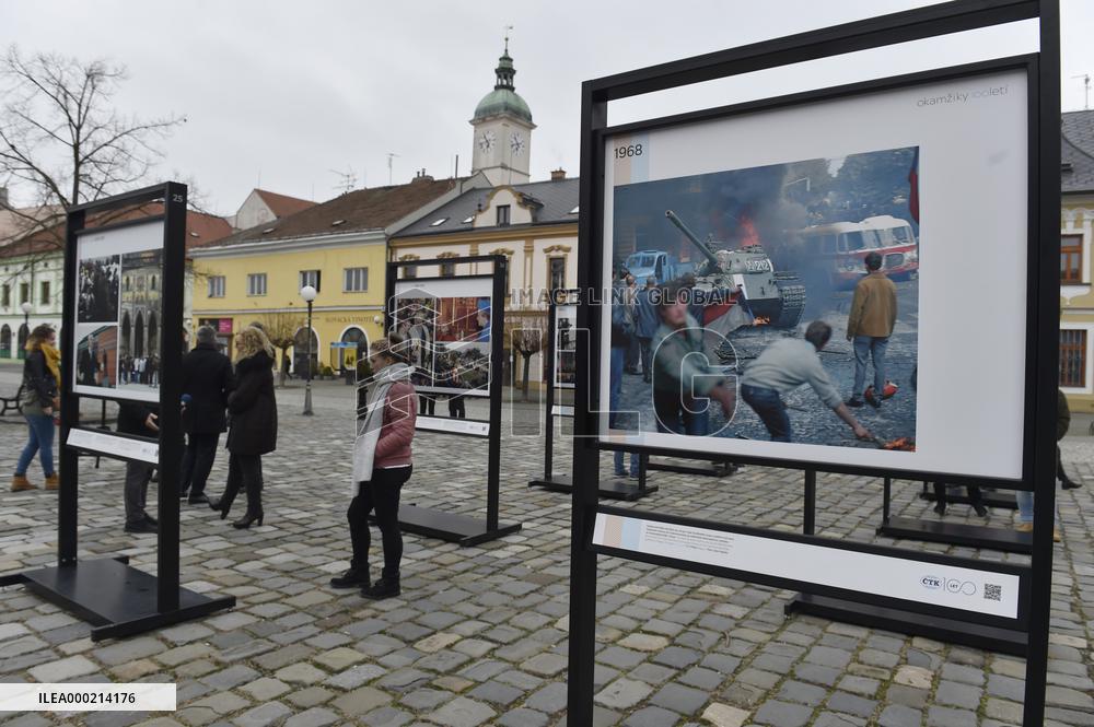 A touring exhibition of photographs from the archives of the Czech News Agency (CTK), The Moments of the Century exhibition
