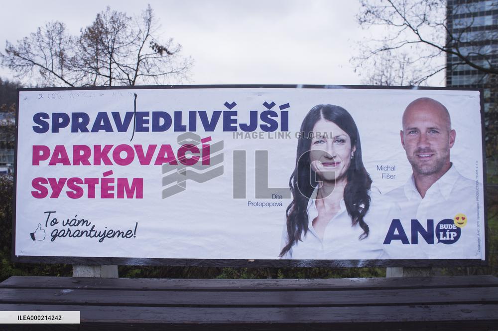 advert, bench ad, poster Dita Protopopova, Michal Fiser,