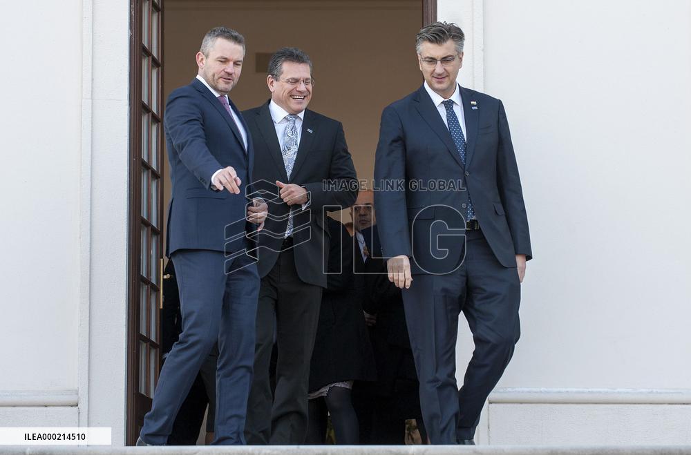 Peter Pellegrini, Maros Sefcovic, Andrej Plenkovic
