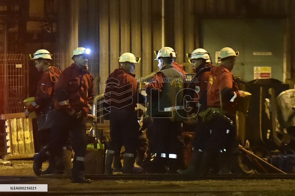 methane explosion in the Dul CSM coal mine, rescue work, mining rescuers