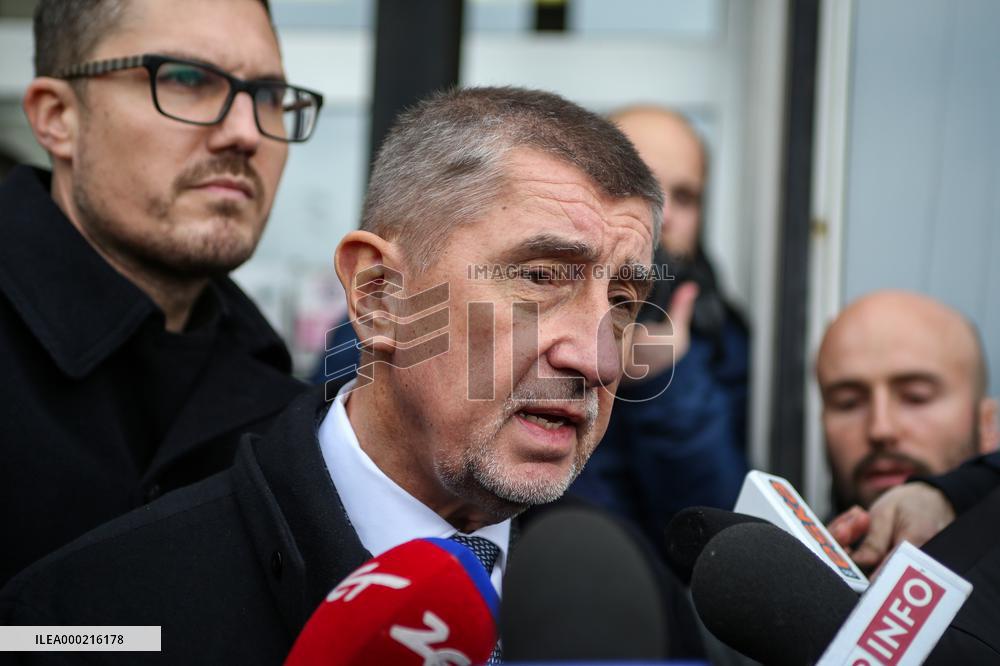 Andrej Babis visits the Dul CSM Stonava coal mine in Stonava
