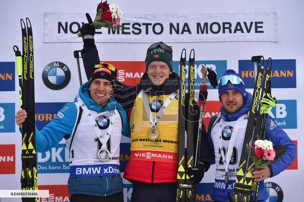 Johannes Thingnes Bo, Quentin Fillon Maillet, Evgeniy Garanichev