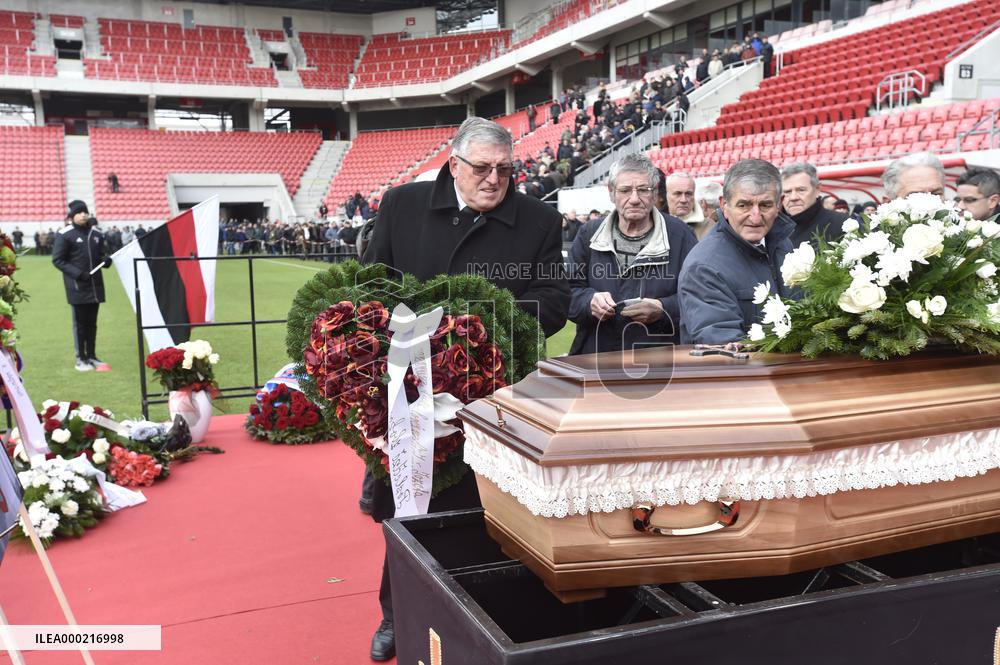 last farewell ceremony with legendary Slovak football forward Jozef Adamec
