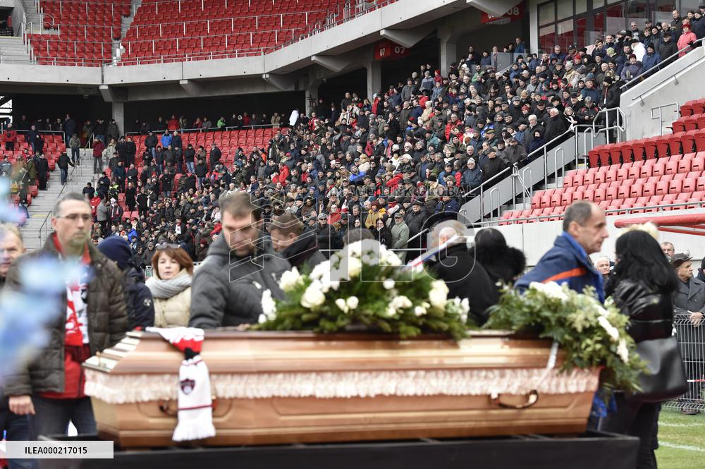 last farewell ceremony with legendary Slovak football forward Jozef Adamec