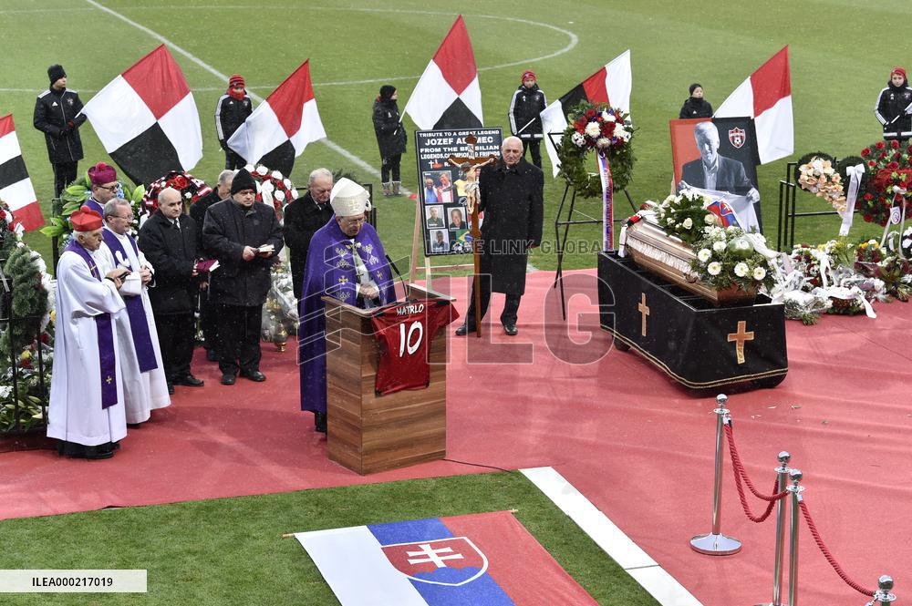 last farewell ceremony with legendary Slovak football forward Jozef Adamec