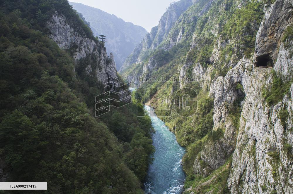 the Piva River canyon