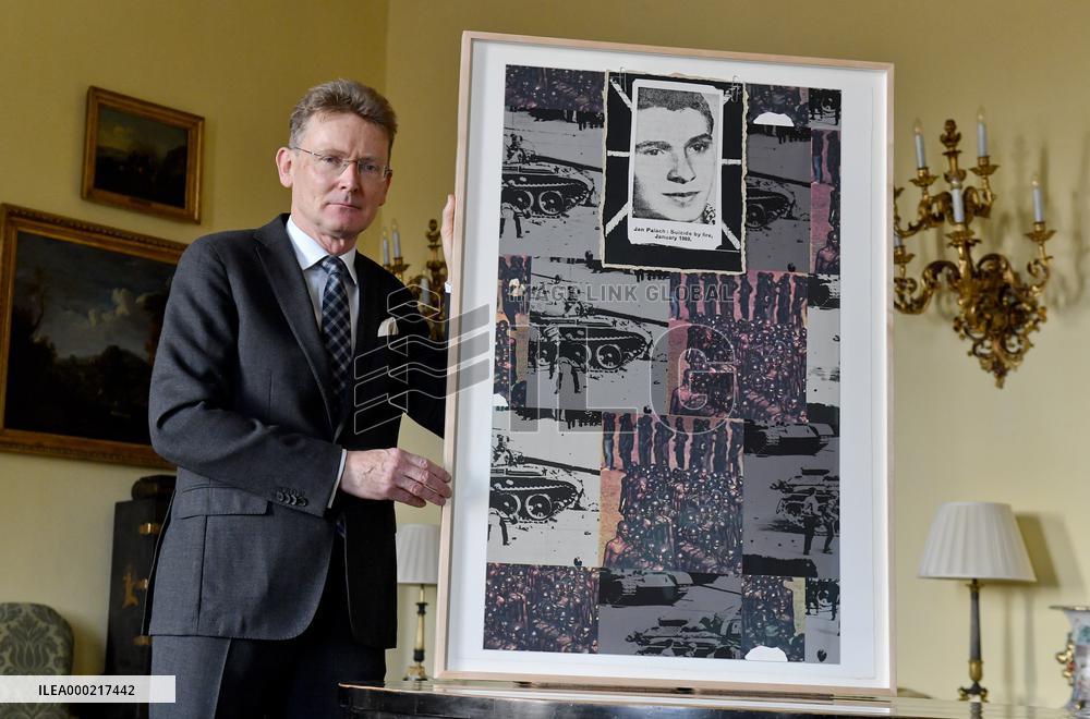 Nick Archer, collage work by Joe Tilson Jan Palach: Suicide by Fire, January 1969