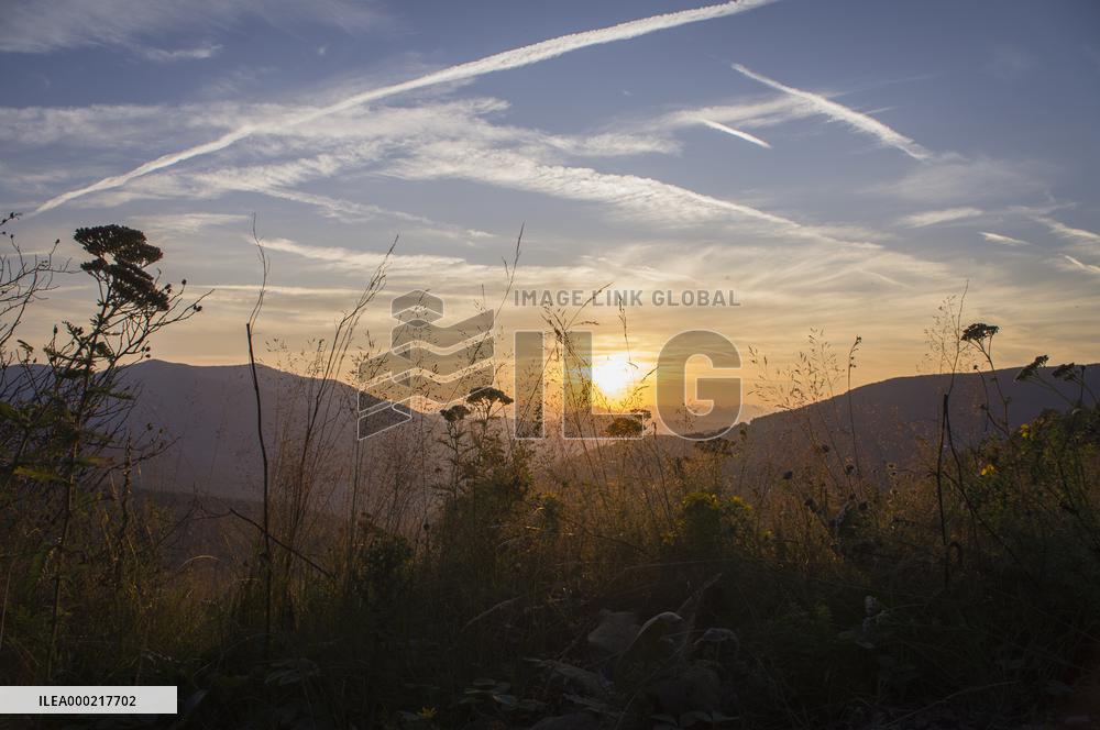 Sinjajevina Mountains, sunset, afterglow