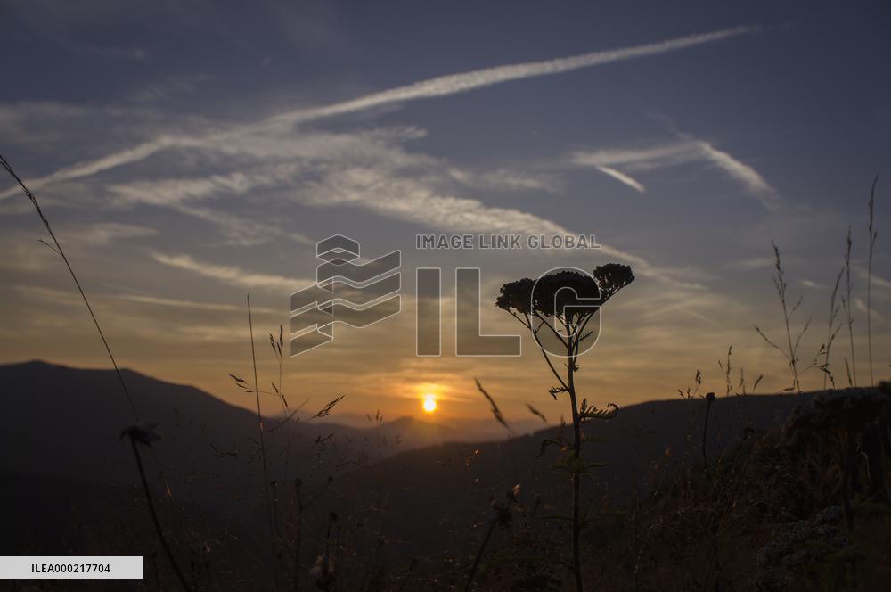Sinjajevina Mountains, sunset, afterglow