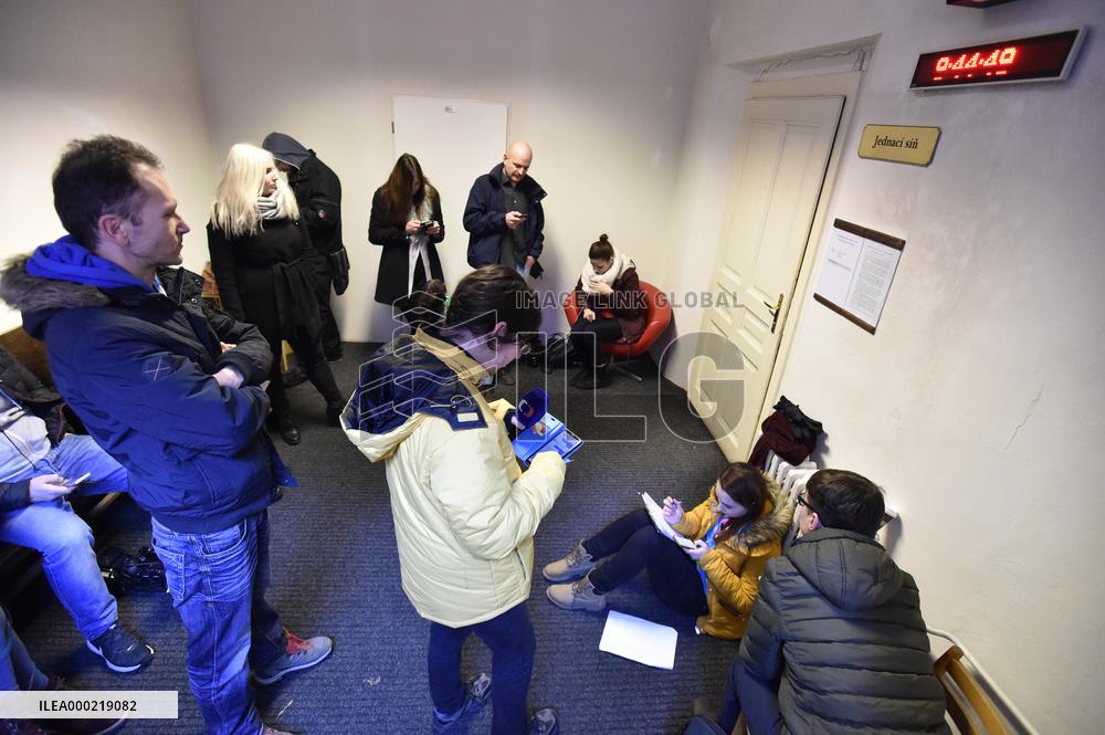 the Brno Regional Court, journalists