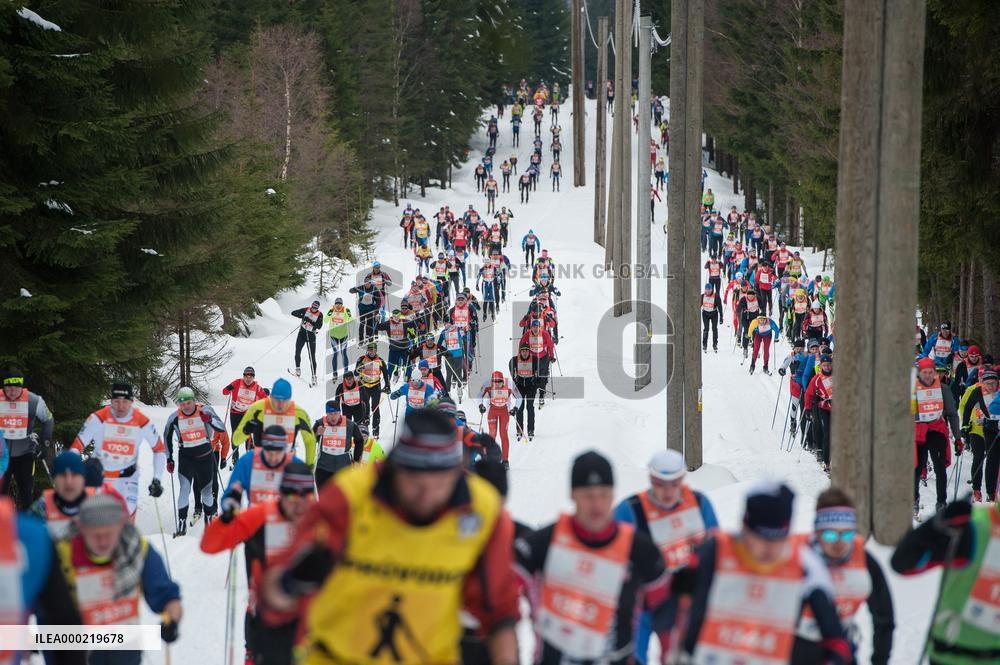 Jizerska 50km ski race, cross country skiing