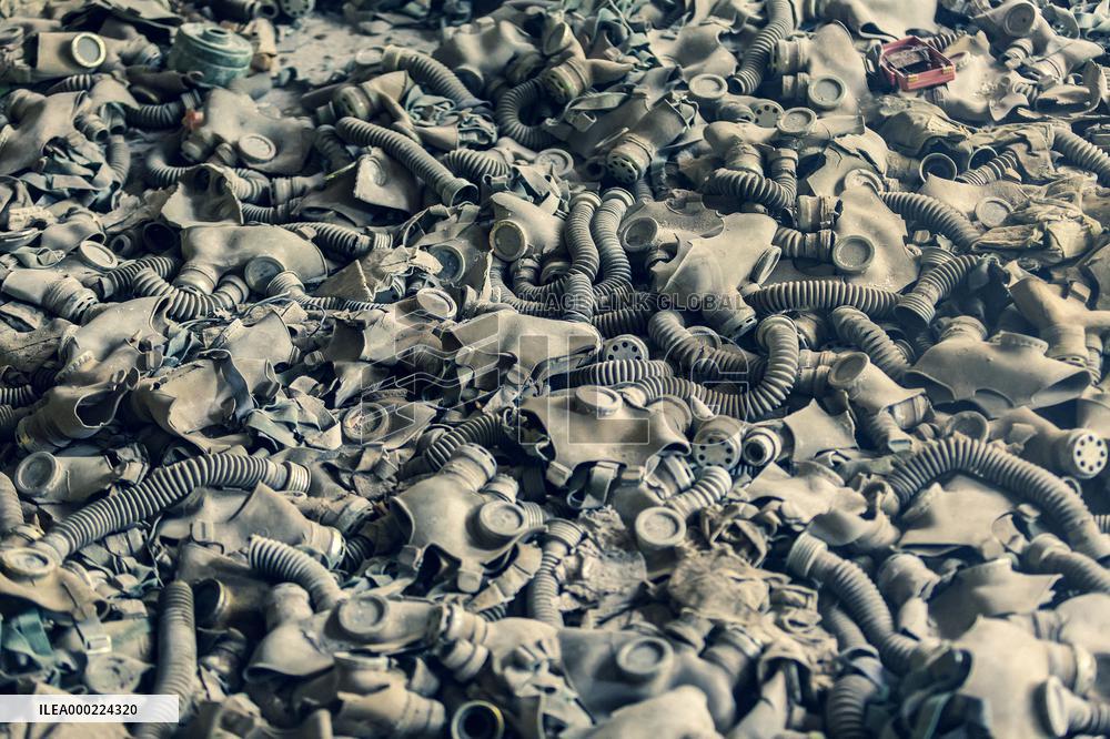Chernobyl zone, restricted territory, Pripyat, Prypiat, gas masks, mask