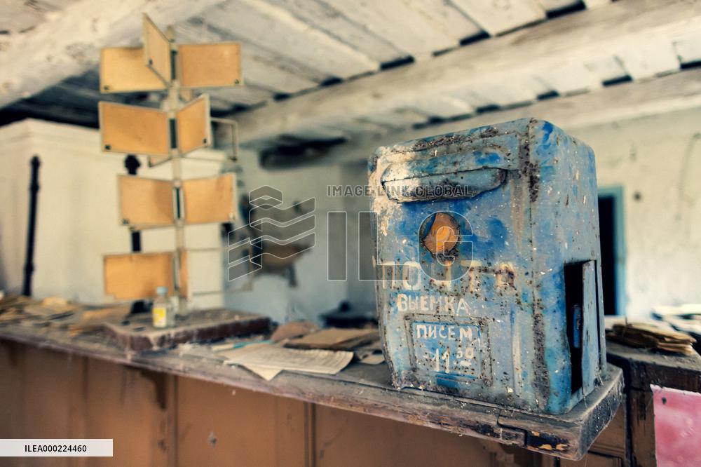 Chernobyl zone, restricted territory, village Krasne