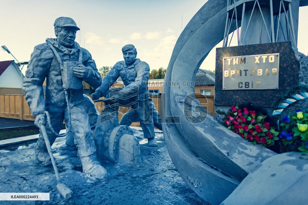 Chernobyl zone, restricted territory, monument To Those Who Saved the World