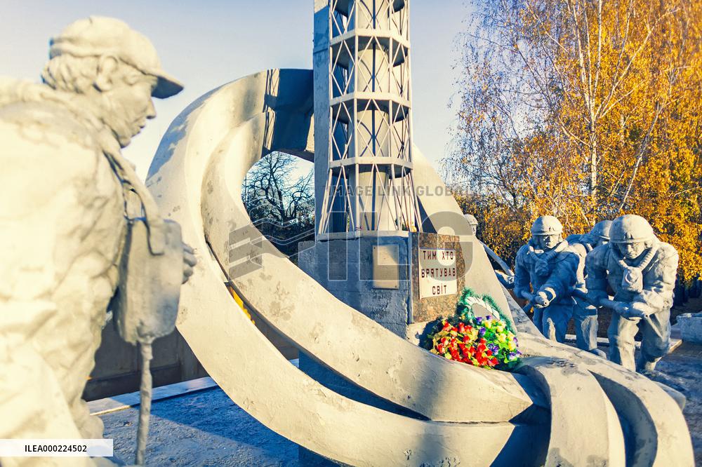 Chernobyl zone, restricted territory, monument To Those Who Saved the World