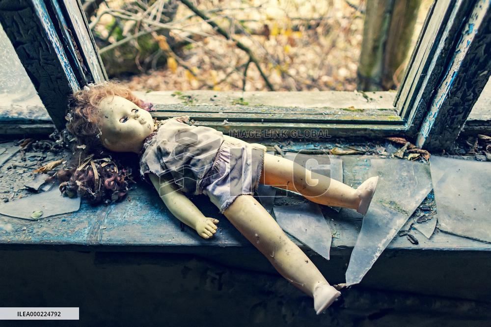 Chernobyl zone, restricted territory, village Masheva