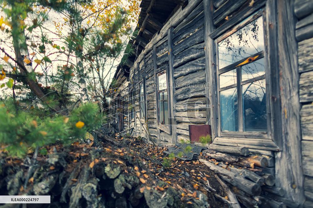 Chernobyl zone, restricted territory, village Masheva