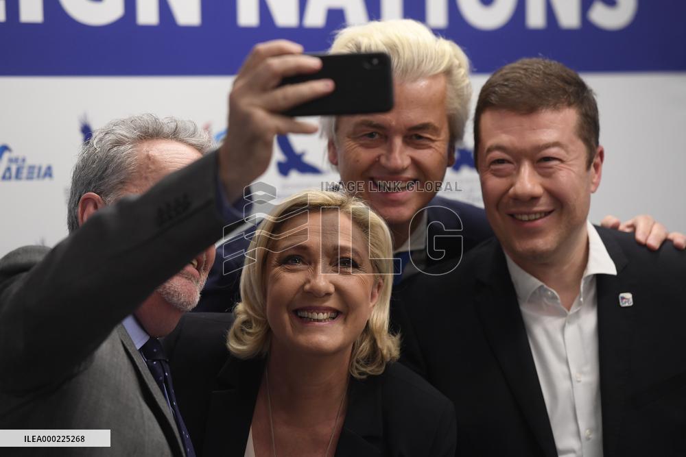 Gerolf Annemans, Marine Le Pen, Tomio Okamura, Geert Wilders