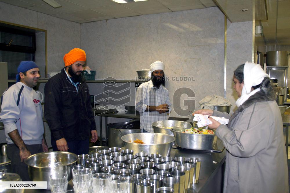 Sikh, temple, interior, prayer