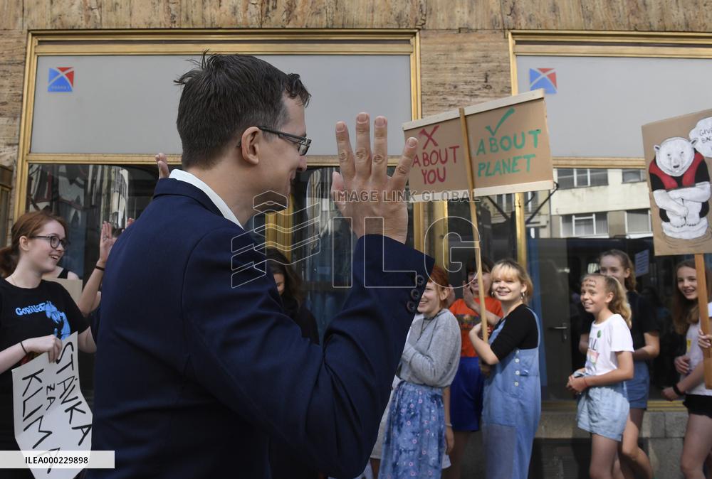 students strike for better climate protection in Prague, Pavel Cizinsky