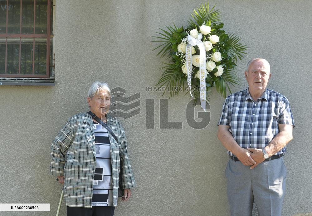 survivors of the obliteration of the Lidice village in 1942, Pavel Horesovsky, Libuse Souckova