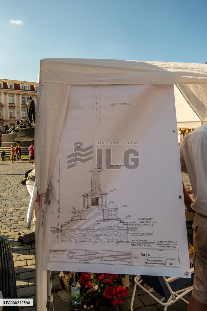 Renewal of Marian column starts in Prague centre
