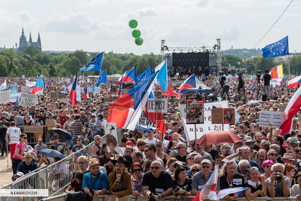 The largest Czech mass demonstration since 1989