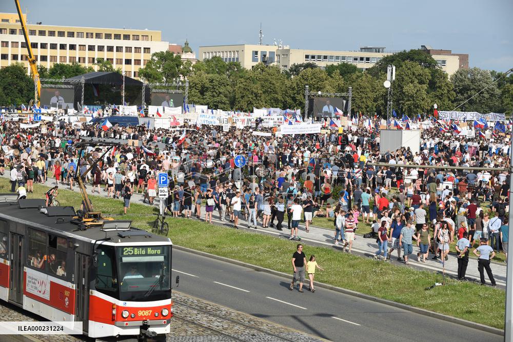 The largest Czech mass demonstration since 1989