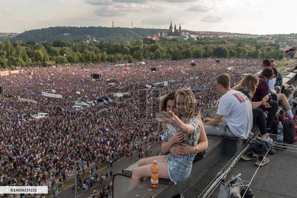 The largest Czech mass demonstration since 1989