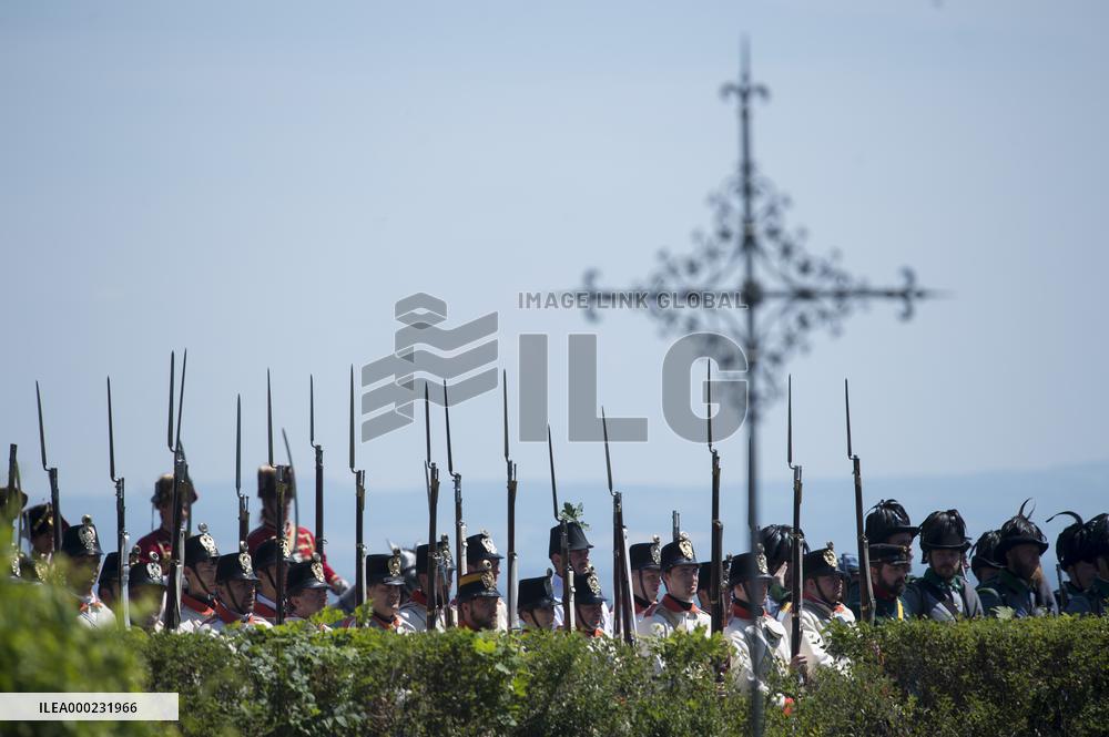 historical reenactment of the Battle of Koniggratz from 1866