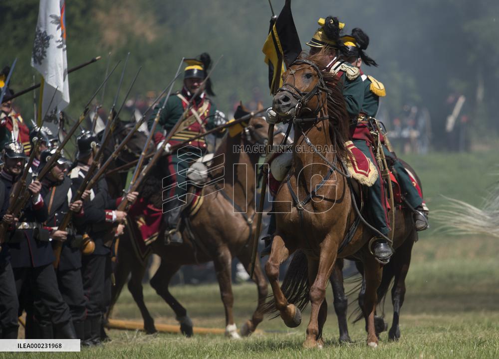 historical reenactment of the Battle of Koniggratz from 1866