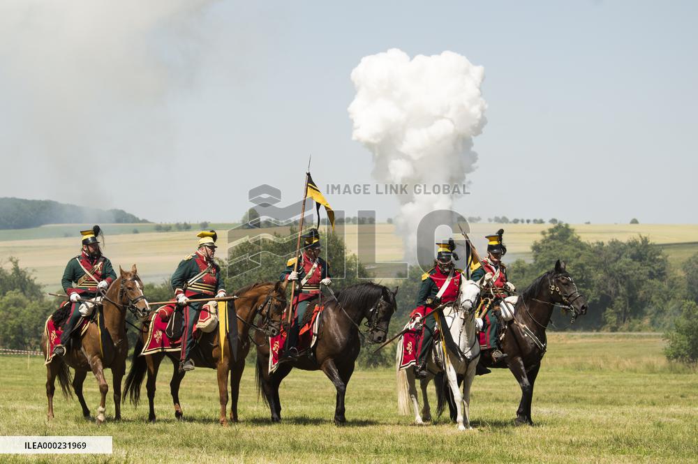 historical reenactment of the Battle of Koniggratz from 1866