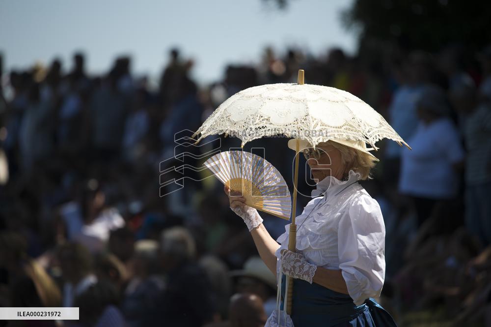 historical reenactment of the Battle of Koniggratz from 1866
