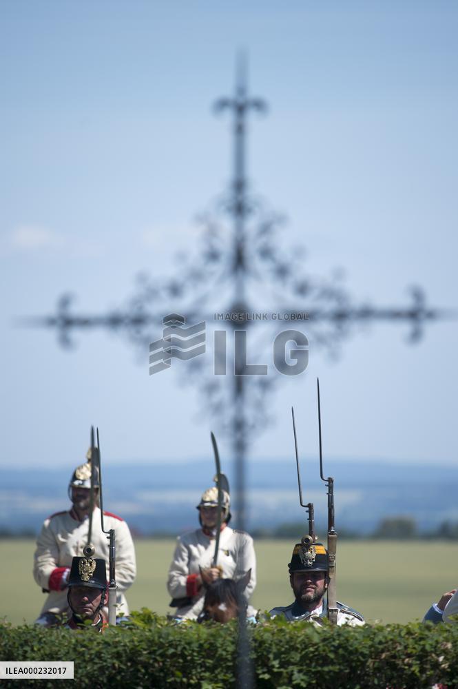 historical reenactment of the Battle of Koniggratz from 1866