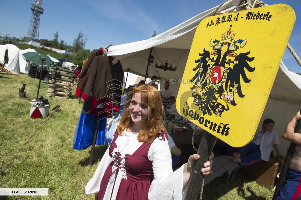 historical reenactment of the Battle of Koniggratz from 1866