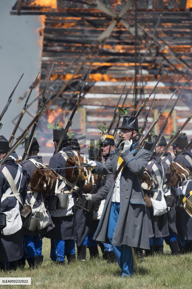historical reenactment of the Battle of Koniggratz from 1866