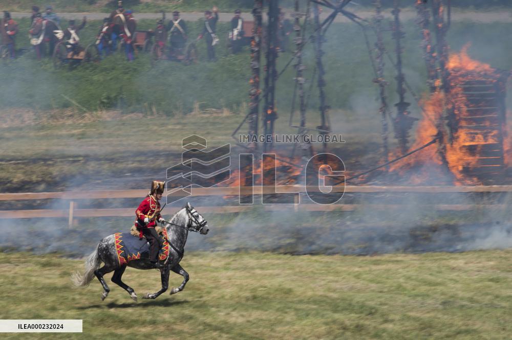 historical reenactment of the Battle of Koniggratz from 1866