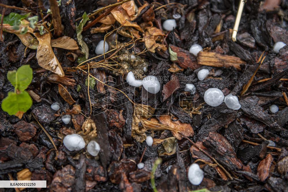 hail, hailstones, hailstone, ground