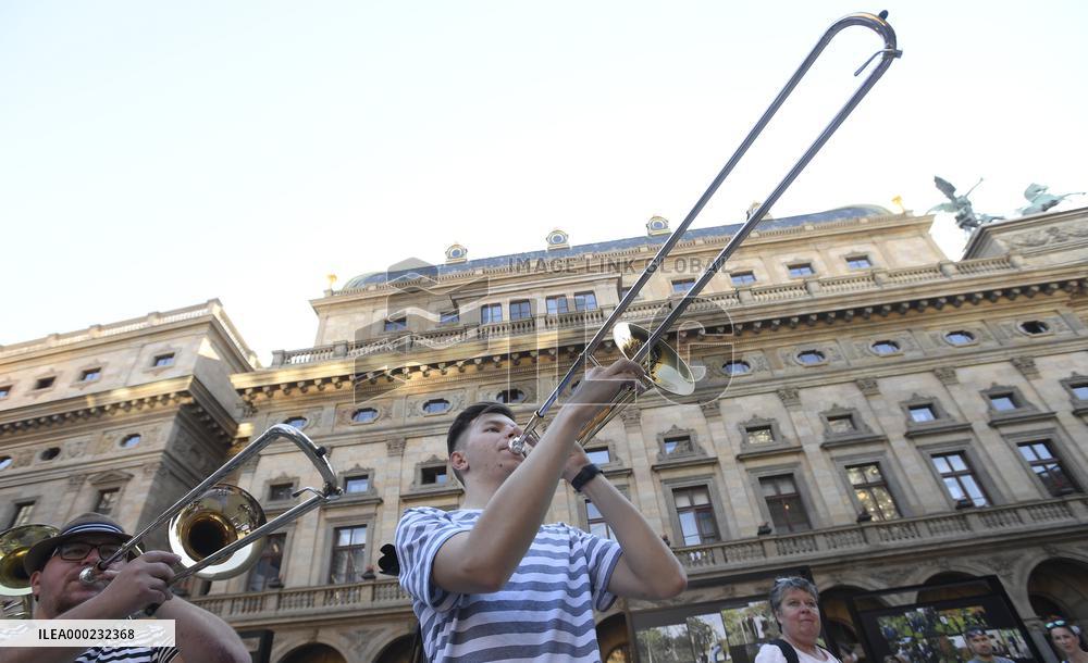 Police Symphony Orchestra, Vaclav Havel Square (National Theatre piazzetta)