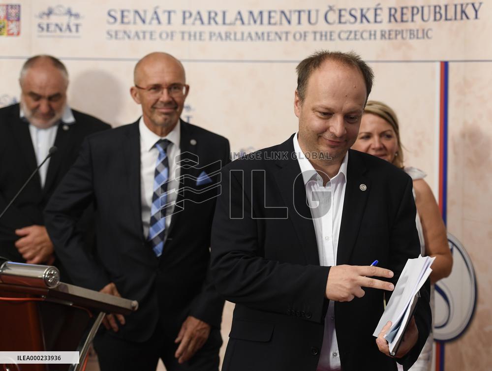 Petr Silar, Petr Holecek, Vaclav Laska, Zdenka Hamousova, senators, Senate