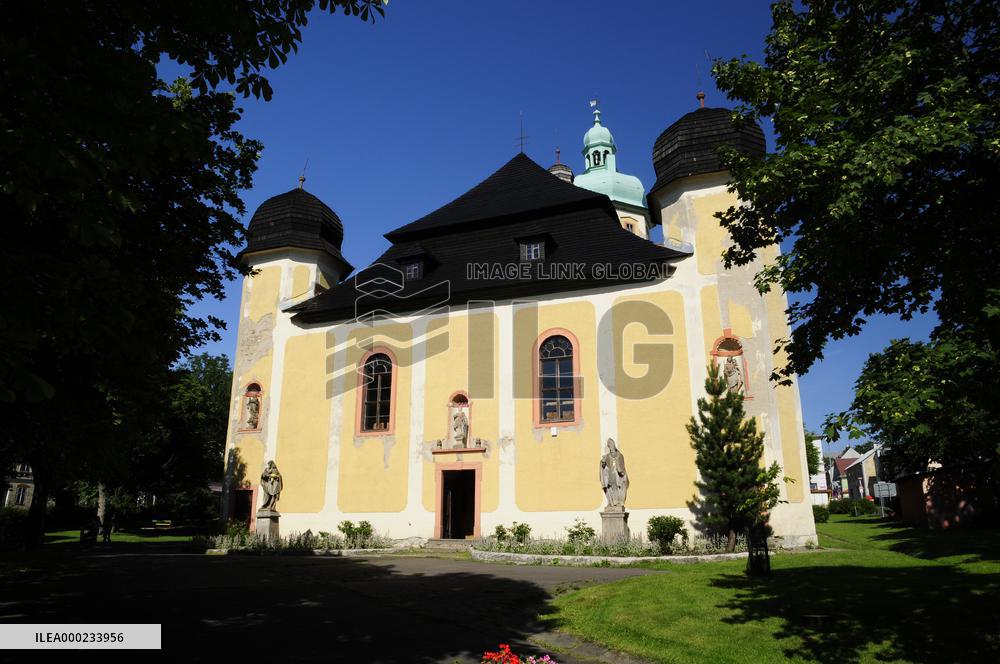 Horni Blatna, St Lawrence Church, Erzgebirge/Krusnohori (Ore Mountain) Mining Region
